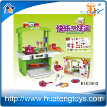 2015 New item ABS plastic big kitchen toy set for kids play with light H162863